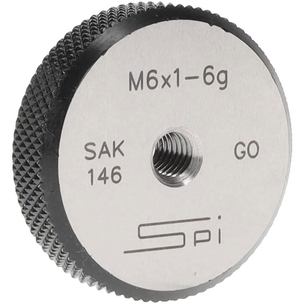 Threaded Ring Gage: M6 x 1.00 Thread, Metric, Class 6G, Go