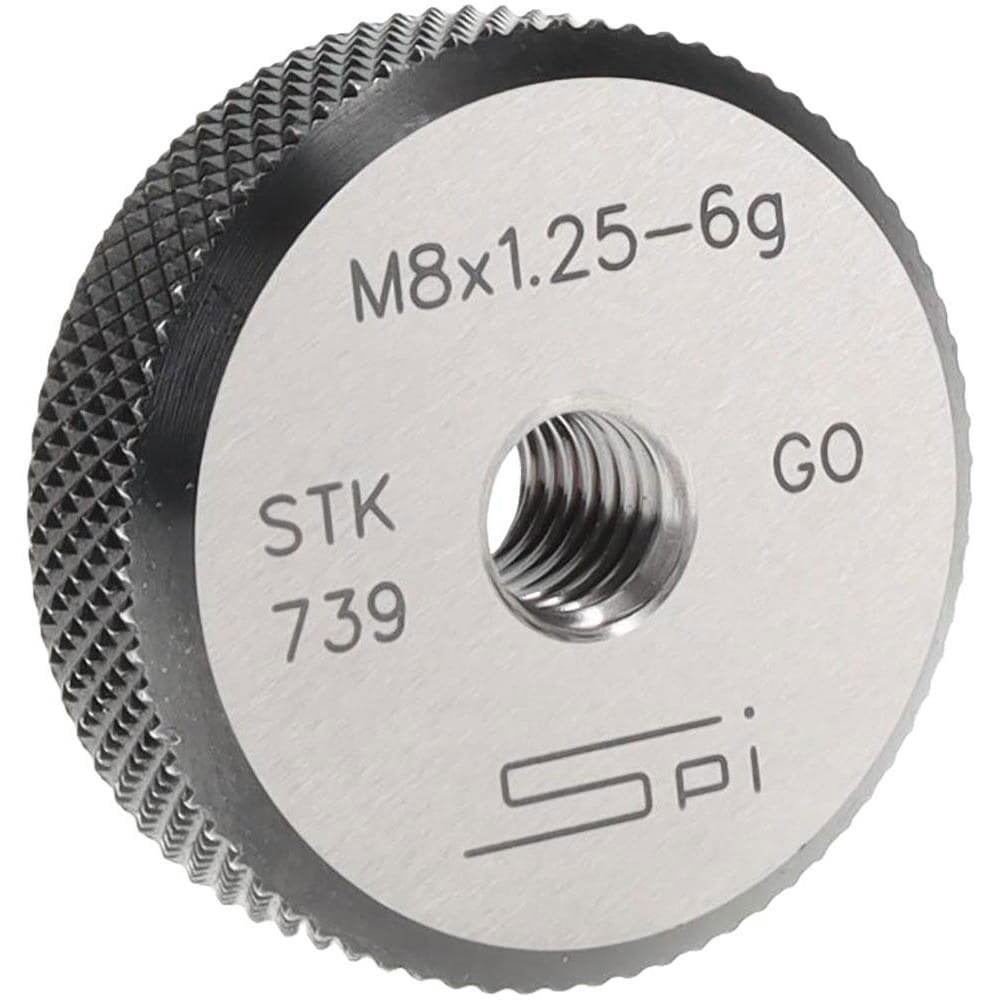 Threaded Ring Gage: M8 x 1.25 Thread, Metric, Class 6G, Go