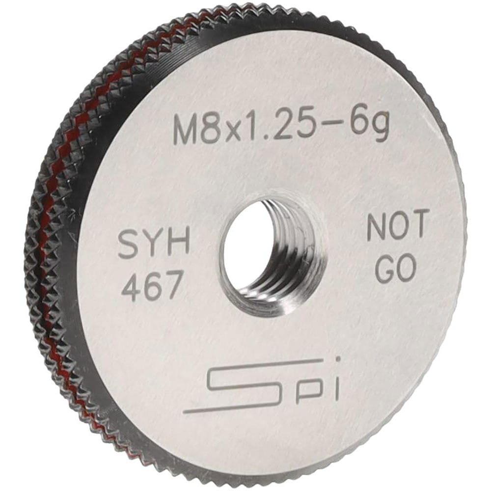 Threaded Ring Gage: M8 x 1.25 Thread, Metric, Class 6G, No Go