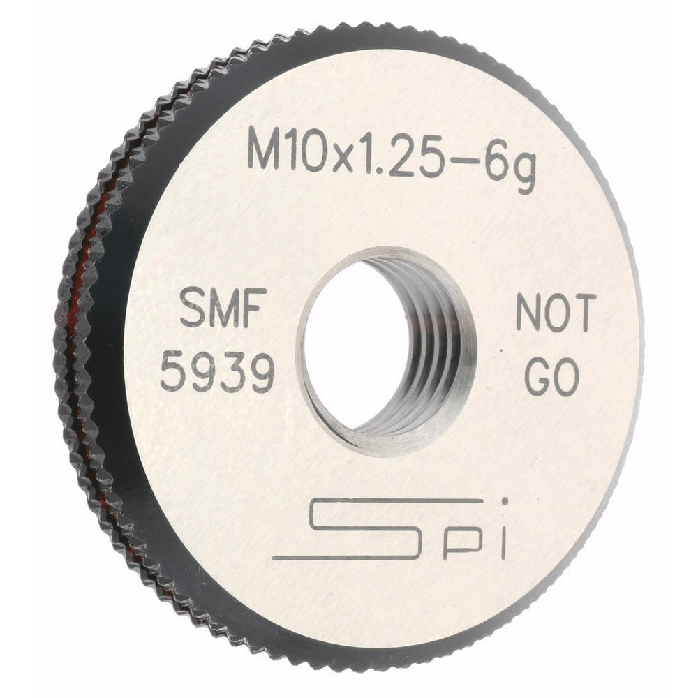 Threaded Ring Gage: M10 x 1.25 Thread, Metric, Class 6G, No Go