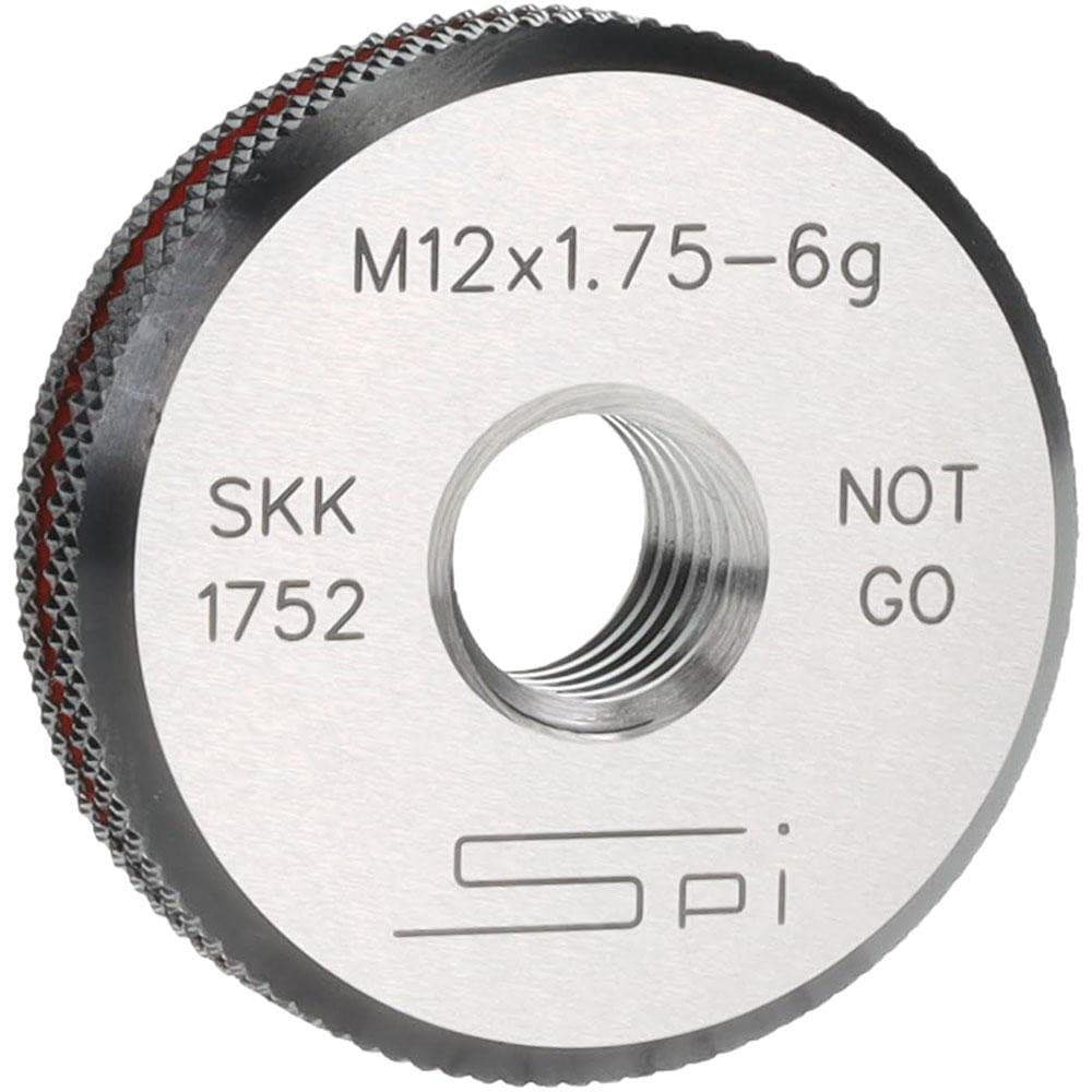 Threaded Ring Gage: M12 x 1.75 Thread, Metric, Class 6G, No Go