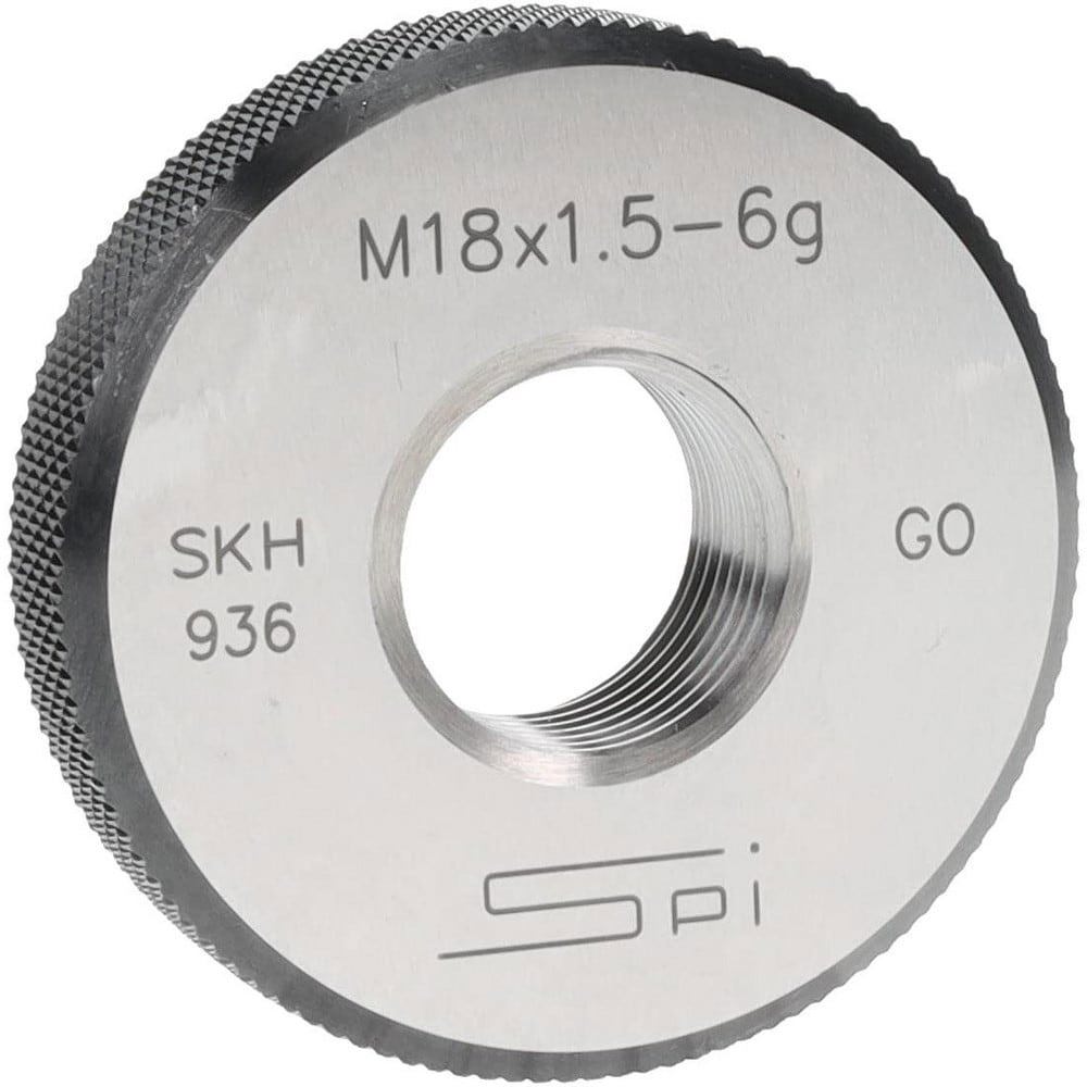 Threaded Ring Gage: M18 x 1.50 Thread, Metric, Class 6G, Go
