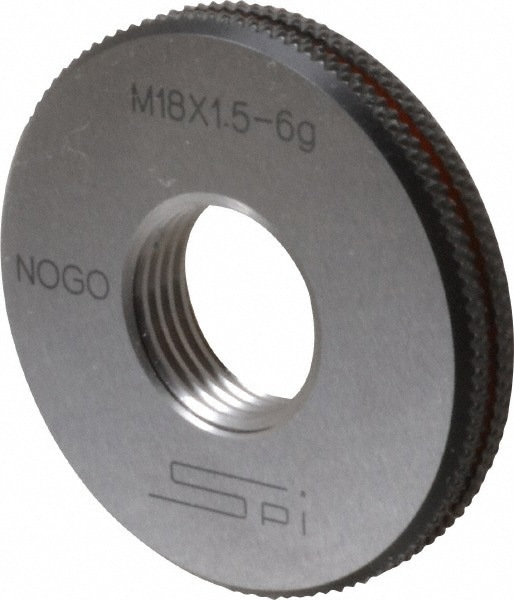 Threaded Ring Gage: M18 x 1.50 Thread, Metric, Class 6G, No Go