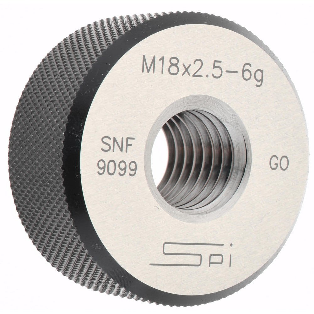 Threaded Ring Gage: M18 x 2.50 Thread, Metric, Class 6G, Go