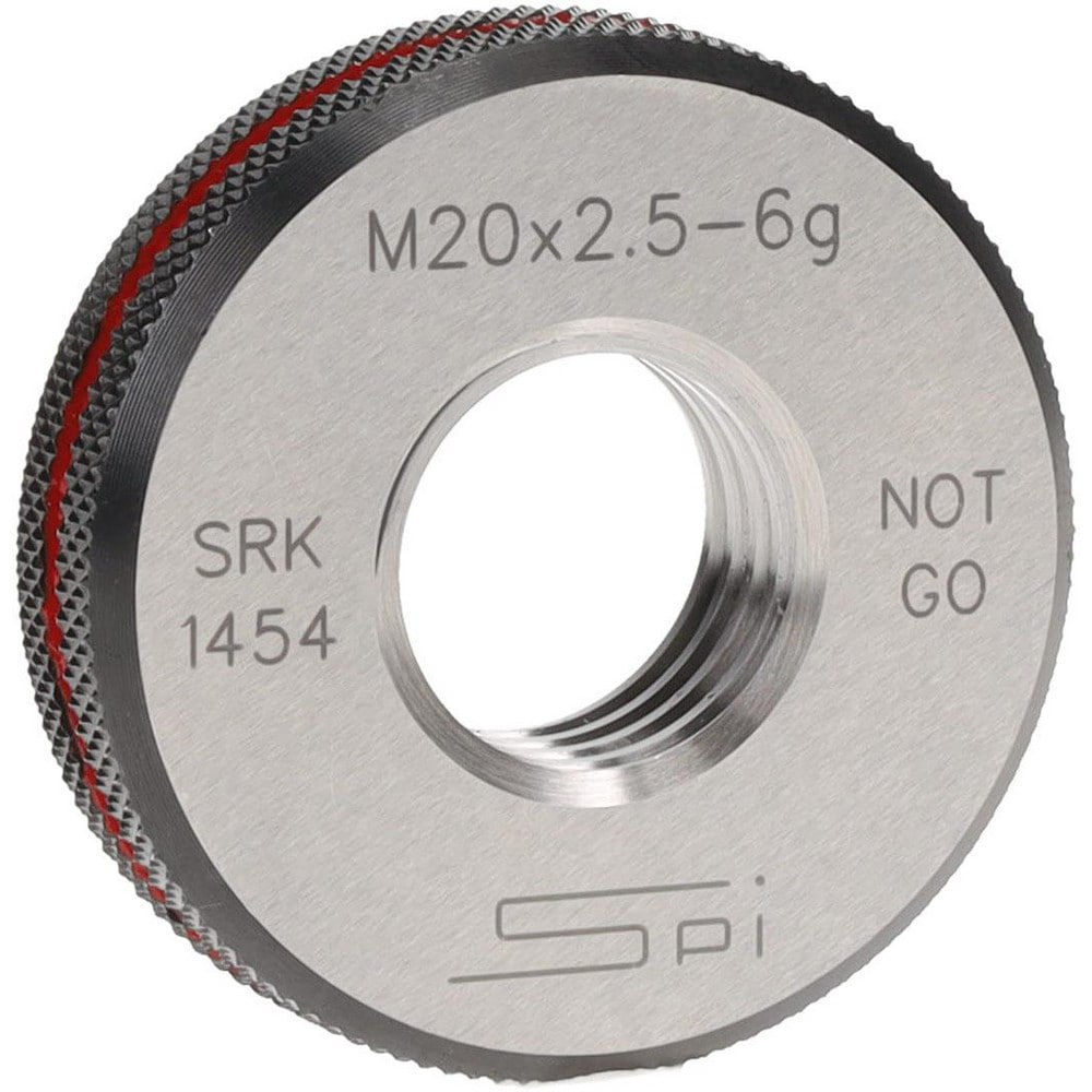 Threaded Ring Gage: M20 x 2.50 Thread, Metric, Class 6G, No Go