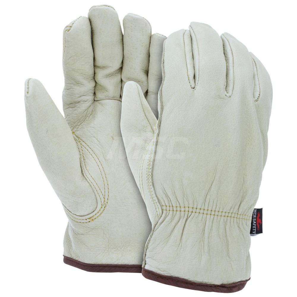 Work Gloves: Memphis 3450, Size Large, Fleece Lined, Pigskin Leather, General Purpose