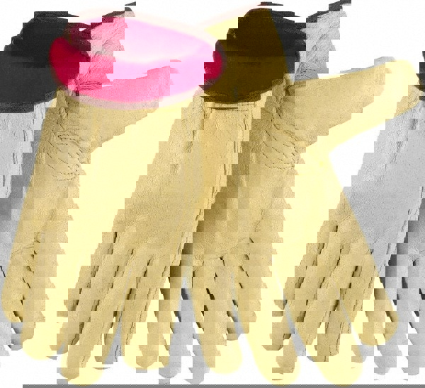 Work & General Purpose Gloves; Lining Material: Fleece ; Back Material: Pigskin Leather ; Cuff Style: Slip-On ; Primary Material: Leather ; Coating Material: Uncoated ; Coating Coverage: Uncoated