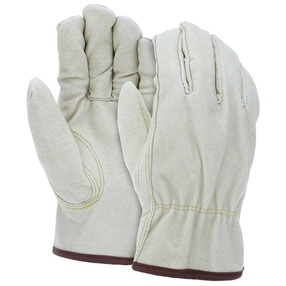 Work Gloves: Memphis 3451, Size Large, Pigskin Leather Lined, Pigskin Leather, General Purpose