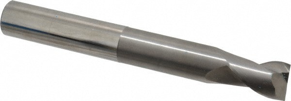 Square End Mill: 3/4'' Dia, 1'' LOC, 3/4'' Shank Dia, 6'' OAL, 2 Flutes, Solid Carbide