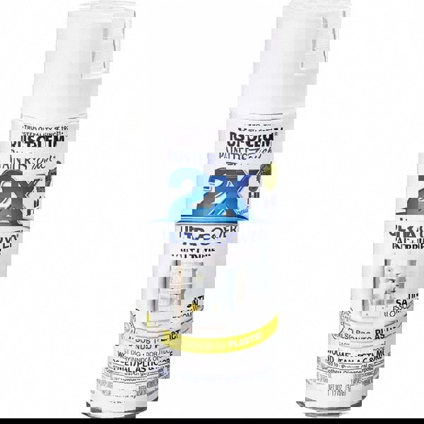 Enamel Spray Paint: Blossom White, Satin, 12 oz