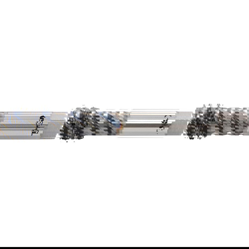 Spiral Flute Tap: M20x1.50 Metric, 4 Flutes, Modified Bottoming, High Speed Steel-E, V Coated