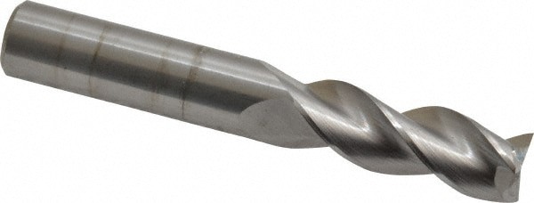 Square End Mill: 3/8'' Dia, 1'' LOC, 3/8'' Shank Dia, 2-1/2'' OAL, 3 Flutes, Solid Carbide