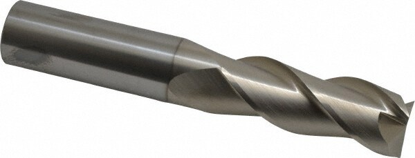 Square End Mill: 1'' Dia, 2-5/8'' LOC, 1'' Shank Dia, 6'' OAL, 3 Flutes, Solid Carbide