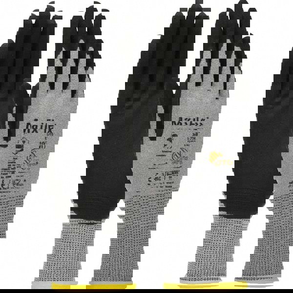 General Purpose Work Gloves: Medium, Nitrile Coated, Nitrile & Nylon