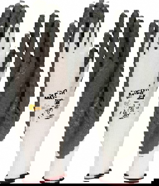 General Purpose Work Gloves: Large, Nitrile Coated, Nylon