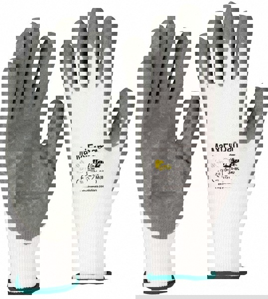 General Purpose Work Gloves: Medium, Nitrile Coated, Nylon