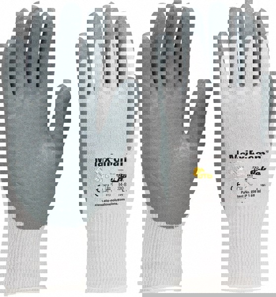 General Purpose Work Gloves: X-Small, Nitrile Coated, Nylon