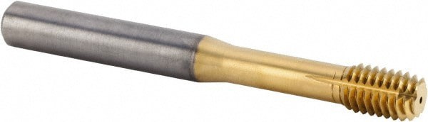 Thread Forming Tap: M10x1.50 Metric Coarse, 6HX Class of Fit, Modified Bottoming, Solid Carbide, TiAlN Coated