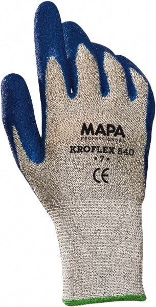 Cut-Resistant Gloves: Size 2X-Large, ANSI Cut A4, ANSI Puncture 3, Latex, Series KRYTECH 840