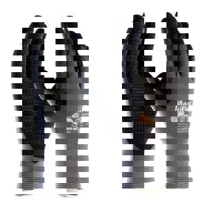 KNIT NYL GLV W/ BNR PALM LG