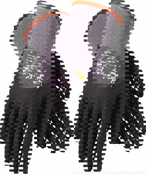 General Purpose Work Gloves: X-Small, Nitrile Coated, Polyethylene Blend