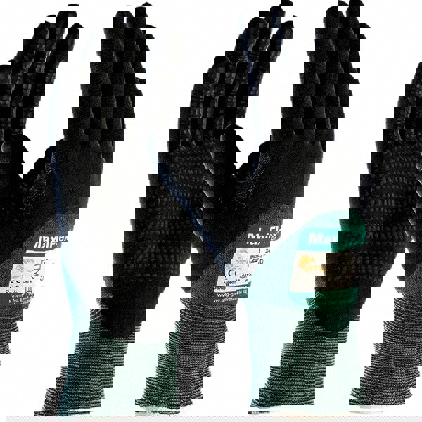 Cut, Puncture & Abrasive-Resistant Gloves: Size 2XL, ANSI Cut A2, ANSI Puncture 1, Nitrile, Engineered Yarn