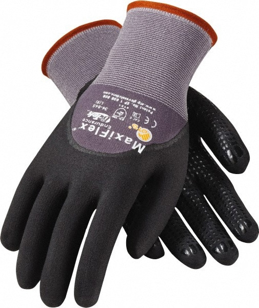 Small Component Assembly Gloves: G-Tek MaxiFlex Plus II ATG Maxi Flex, Size Small, Micro-Foam Nitrile-Coated Knit & Nylon