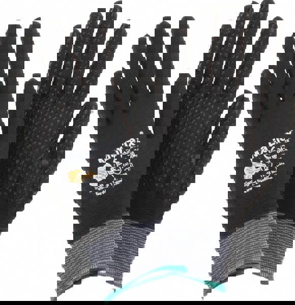 General Purpose Work Gloves: Medium, Nitrile Coated, Nylon