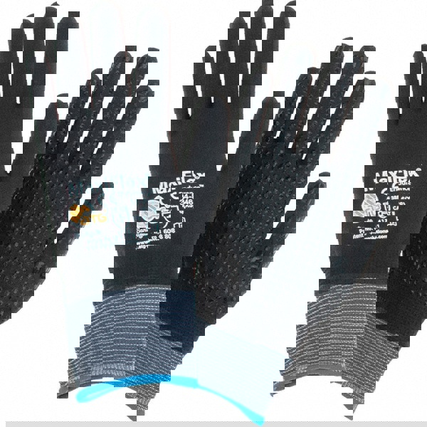 General Purpose Work Gloves: X-Small, Nitrile Coated, Nylon