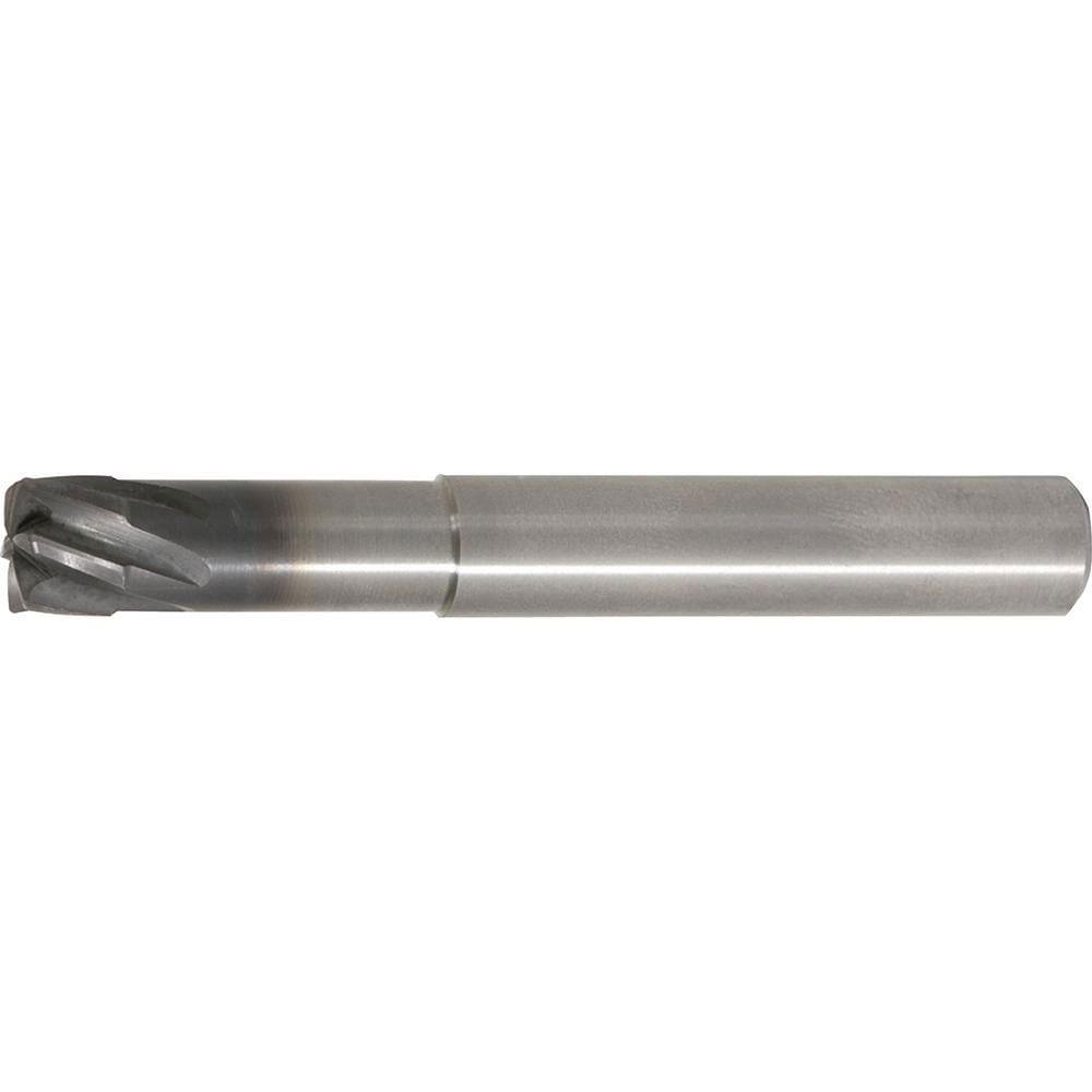 High-Feed End Mills; Mill Diameter (Inch): 5/8 ; Mill Diameter (Decimal Inch): 0.6250 ; Number of Flutes: 6 ; Material: Carbide ; Finish/Coating: AlTiN ; Length of Cut (Inch): 0.3750