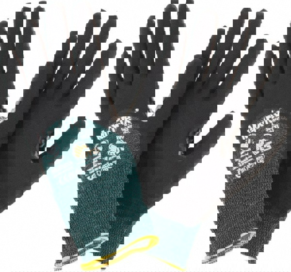 Cut-Resistant Gloves: Size XL, ANSI Cut A2, Micro-Foam Nitrile, Synthetic