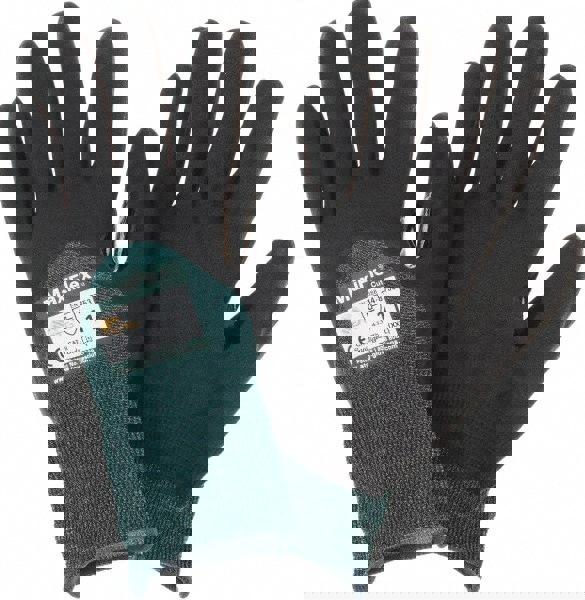 Cut-Resistant Gloves: Size 2XL, ANSI Cut A2, Micro-Foam Nitrile, Synthetic