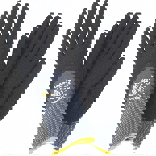 Ultimate Seamless Knit Nylon Gloves, Nitrile Coated Microfoam Grip On Palm, Fingers And Knuckles, X-Large, Gray, 12 Pairs