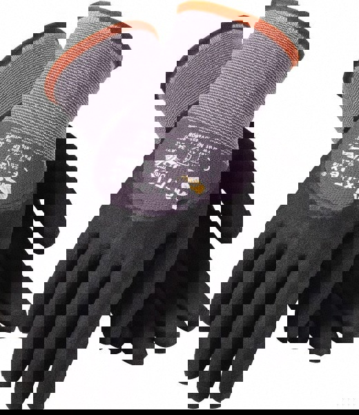 General Purpose Work Gloves: X-Small, Nitrile Coated, Polyethylene Blend