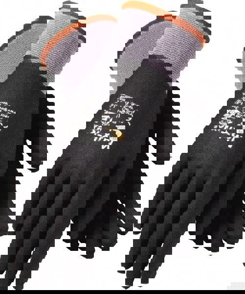 General Purpose Work Gloves: Large, Nitrile Coated, Nylon