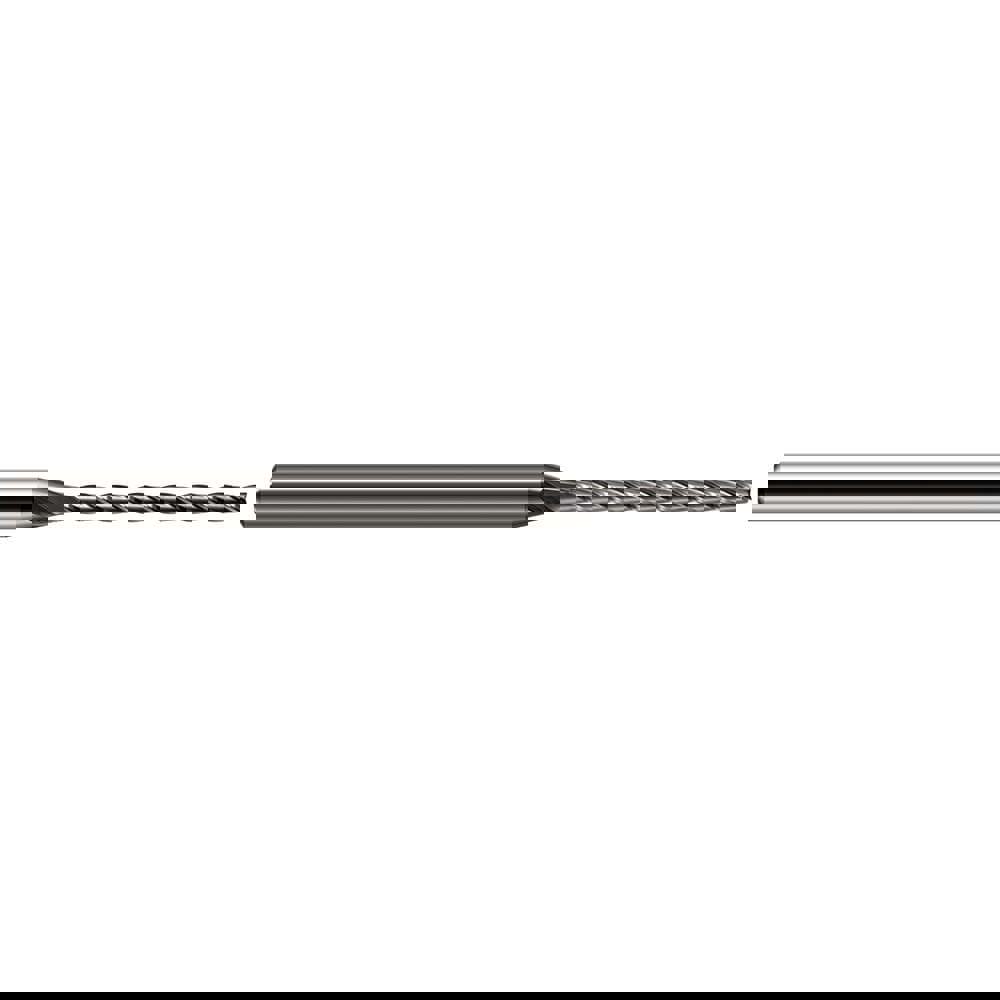 Square End Mill: 1/16'' Dia, 3/4'' LOC, 1/8'' Shank Dia, 2-1/2'' OAL, 3 Flutes, Solid Carbide