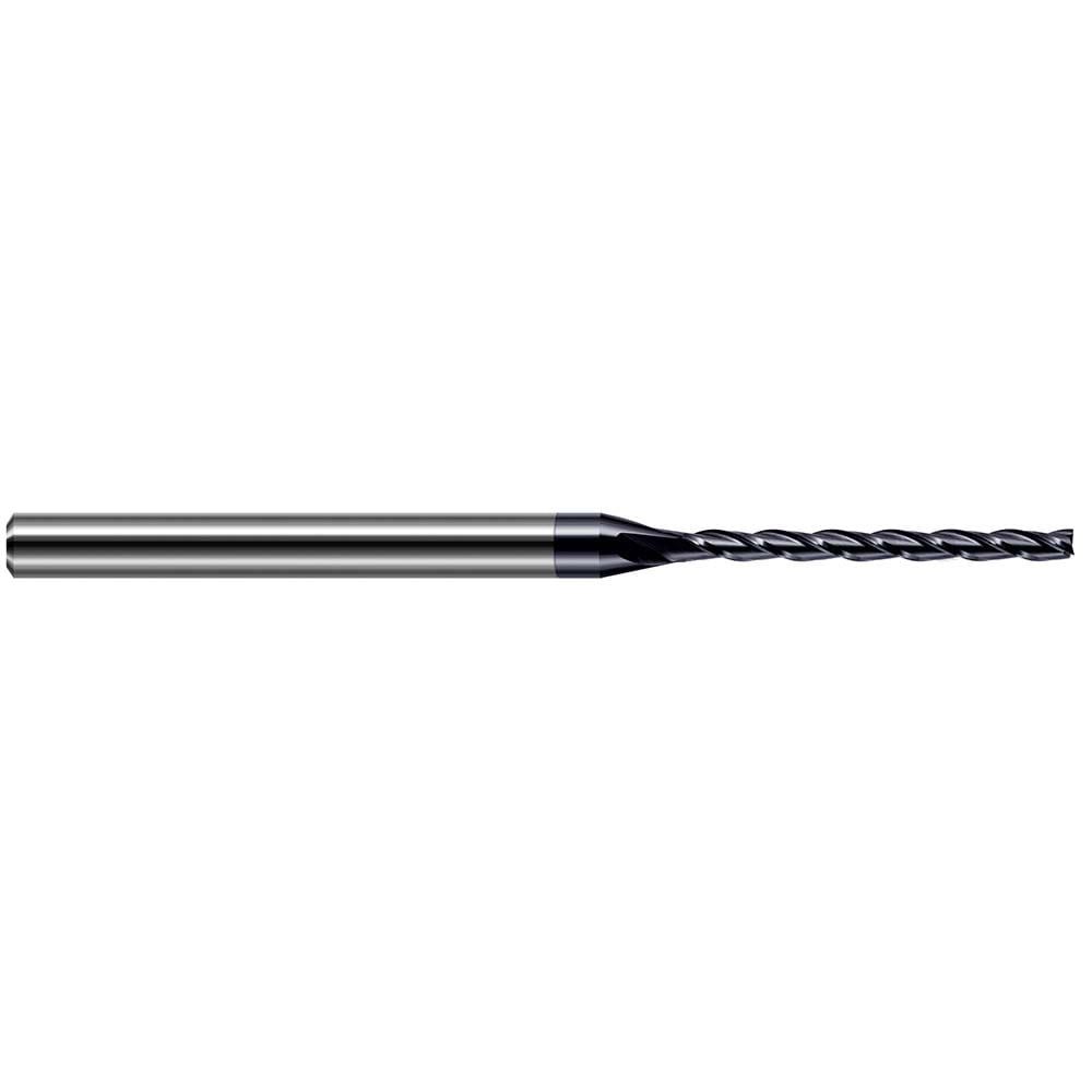 Square End Mill: 3/32'' Dia, 1-5/64'' LOC, 1/8'' Shank Dia, 2-1/2'' OAL, 3 Flutes, Solid Carbide
