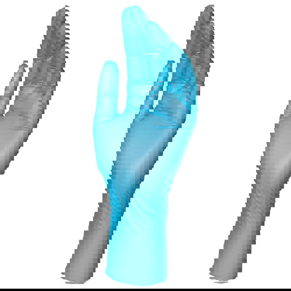 Disposable Gloves: Medium, 4 mil Thick, Nitrile, Medical Grade