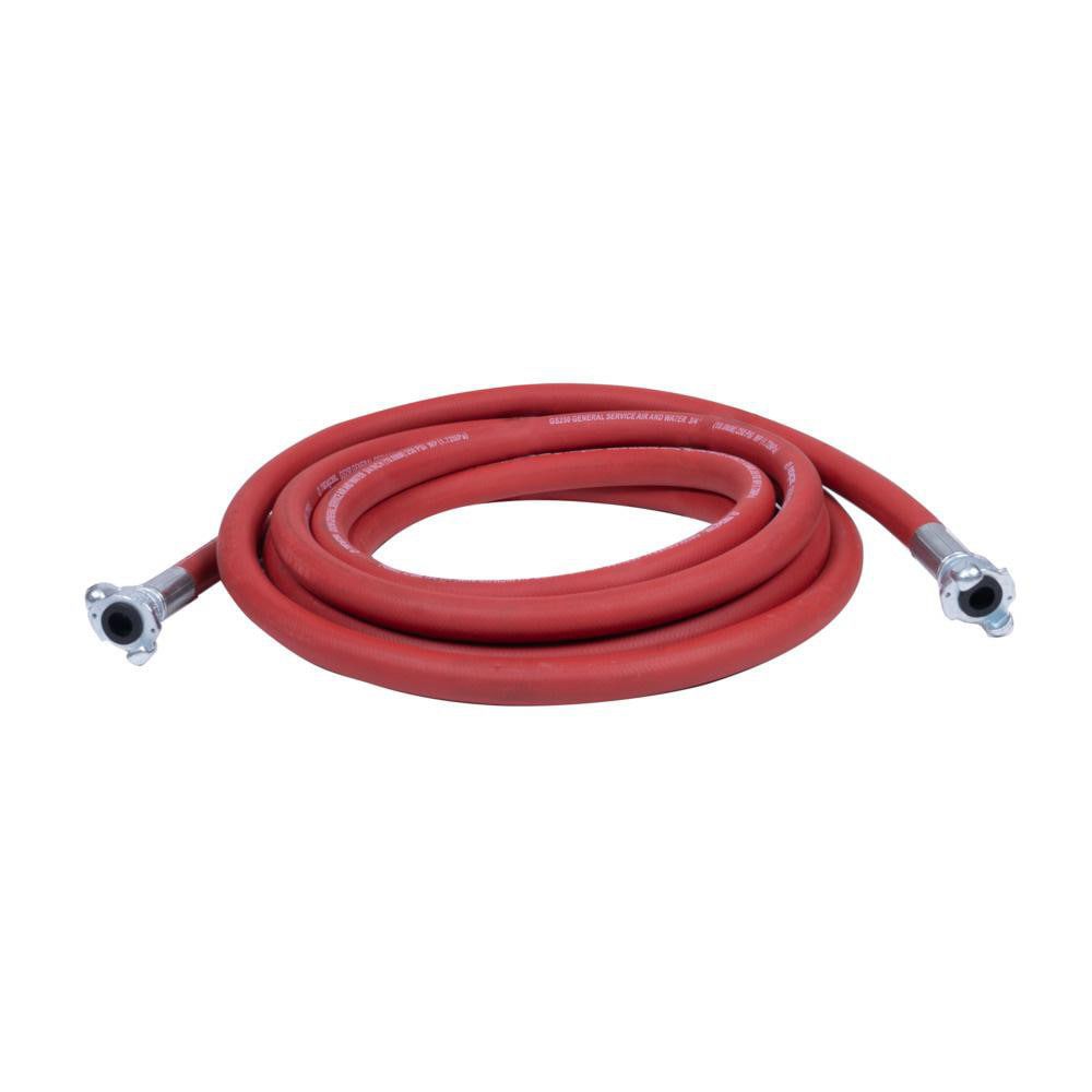 Air & Multi-Purpose Hose; Hose Type: Multipurpose Air Hose ; Length Ft. (Feet): 25 ; Type: General Purpose ; Color: Red ; Material: Heavy-Duty Rubber ; Inside Diameter (Inch): 3/4