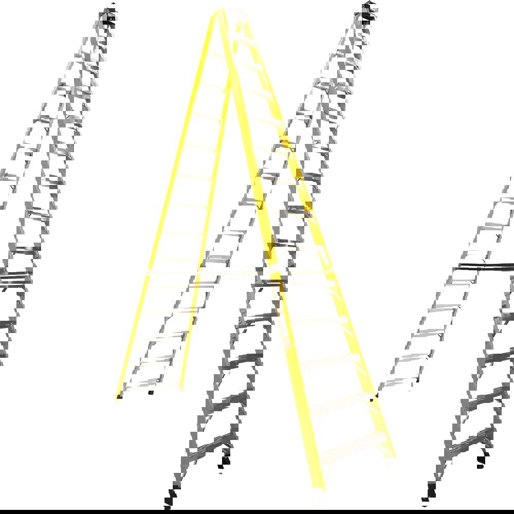 9-Step Fiberglass Step Ladder: Type IA, 14' High