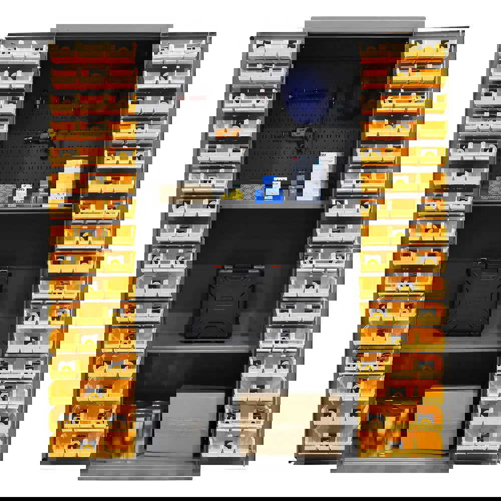 Storage Cabinets; Cabinet Type: Bin; Shelf; Pegboard ; Cabinet Material: Steel ; Width (Inch): 36in ; Depth (Inch): 24in ; Cabinet Door Style: Louvered Panel Recessed ; Height (Inch): 72in