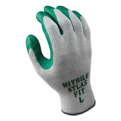 General Purpose Work Gloves: Medium, Nitrile Coated, Cotton & Polyester