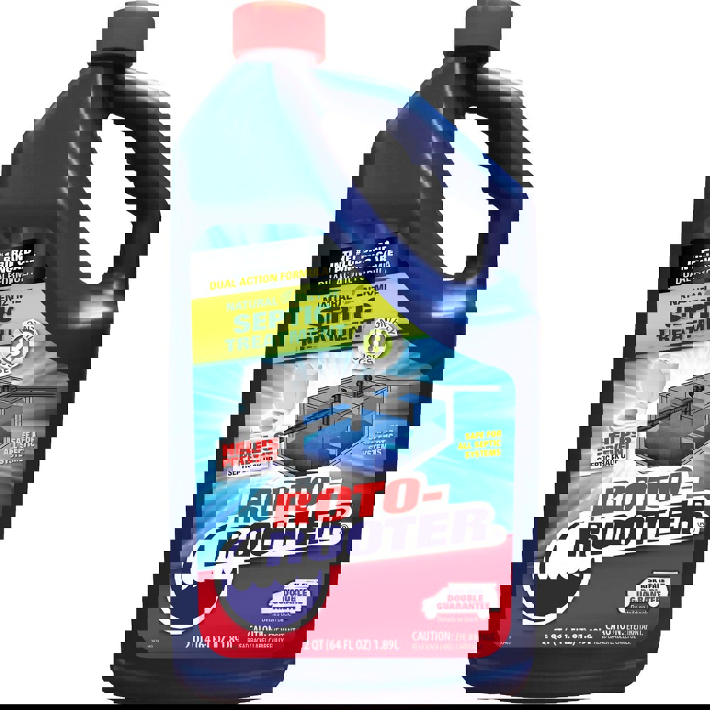 Roto-Rooter Septic Treatment is a professional strength, cost effective formula that helps prevent septic backups. Simply pour product in toilet bowl and flush. Helps prevent septic backups by breaking down waste, paper, fats, grease, oils, starch and pro