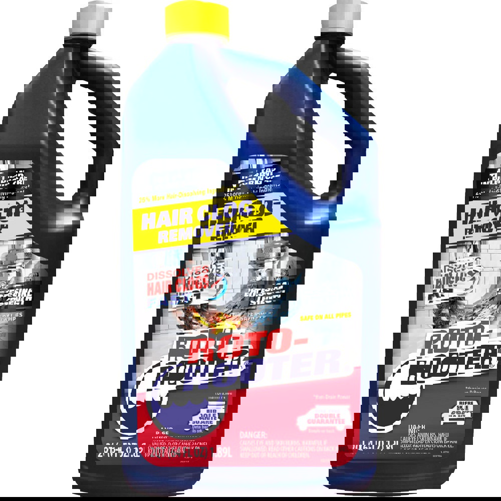 Roto-Rooter Hair Clog Remover is a professional strength formula specially designed to dissolve and remove stubborn hair clogs. Ideal for bathroom sinks, showers and tubs. This gel formula pours through standing water and then clings to the clog until it
