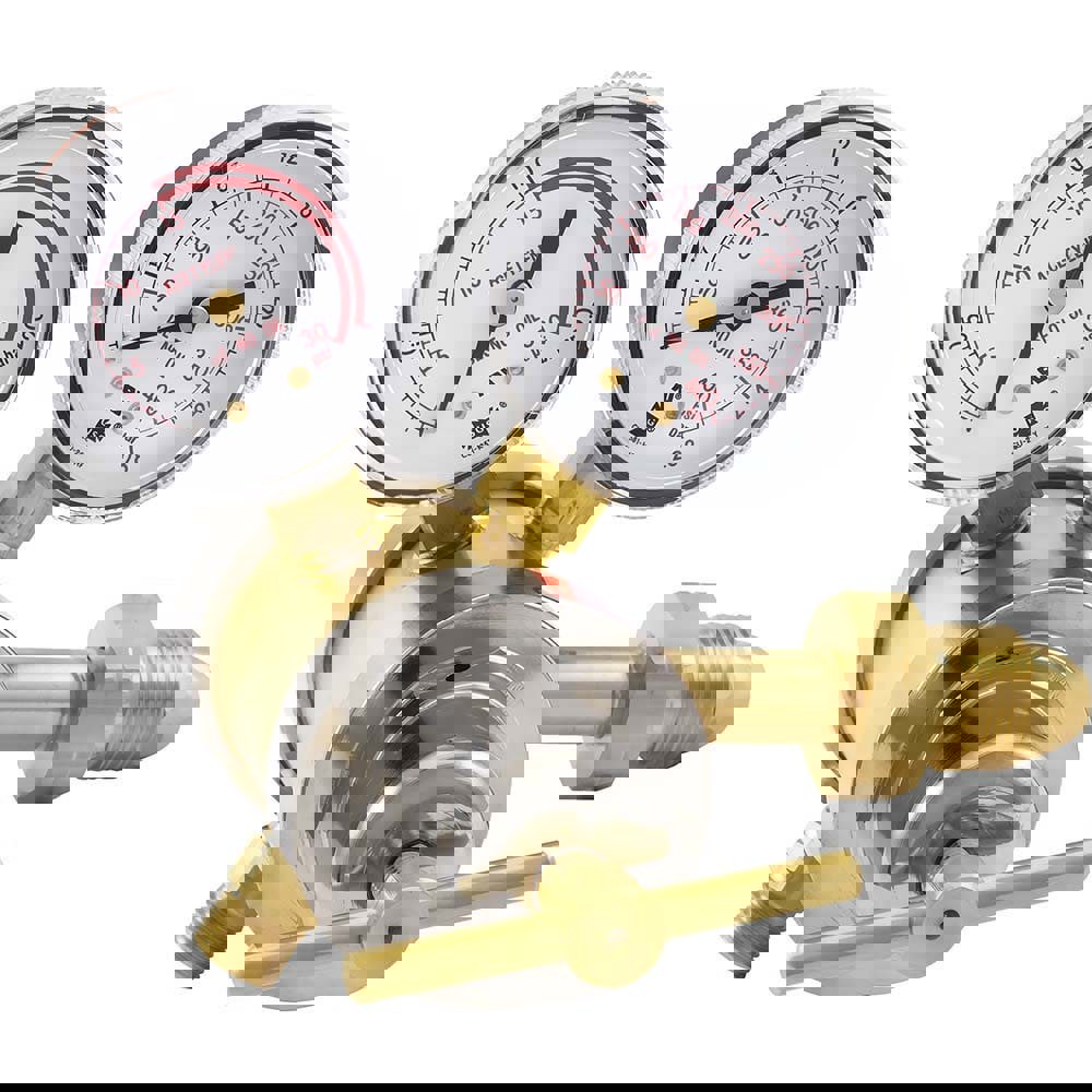 300 CGA Inlet Connection, B Fitting, 15 Max psi, Acetylene Welding Regulator