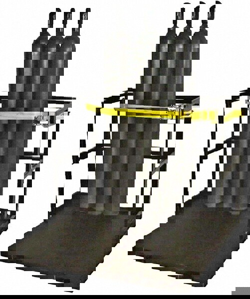 Gas Cylinder Carts, Racks, Stands & Holders; Gas Cylinder Rack Type: Cylinder Tube Rack ; Fits Cylinder Diameter: 9 ; Number Of Cylinders: 21 ; Overall Width: 48in ; Overall Height: 38in ; Material: Steel