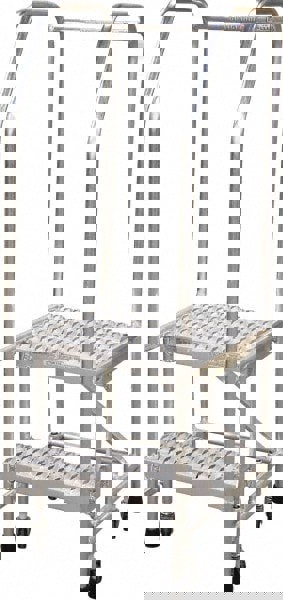 Aluminum Rolling Ladder: 2 Step