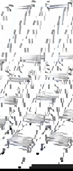 Aluminum Rolling Ladder: 5 Step