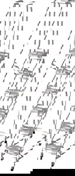 Aluminum Rolling Ladder: 6 Step