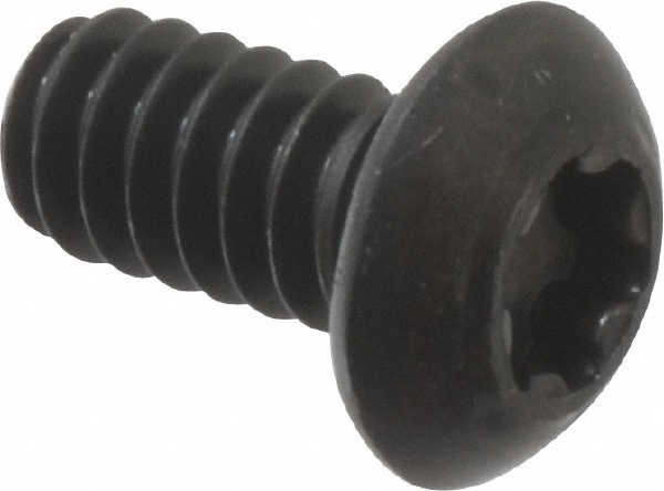 Button Socket Cap Screw: #10-24 x 3/8, Alloy Steel, Black Oxide Coated